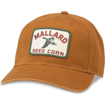 Brun böjd justerbar keps Mallard Seed Corn Hepcat från American Needle