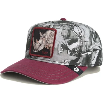 Casquette courbée rouge snapback rhinocéros Tuff Camo Desaturated Camo The Farm Goorin Bros.