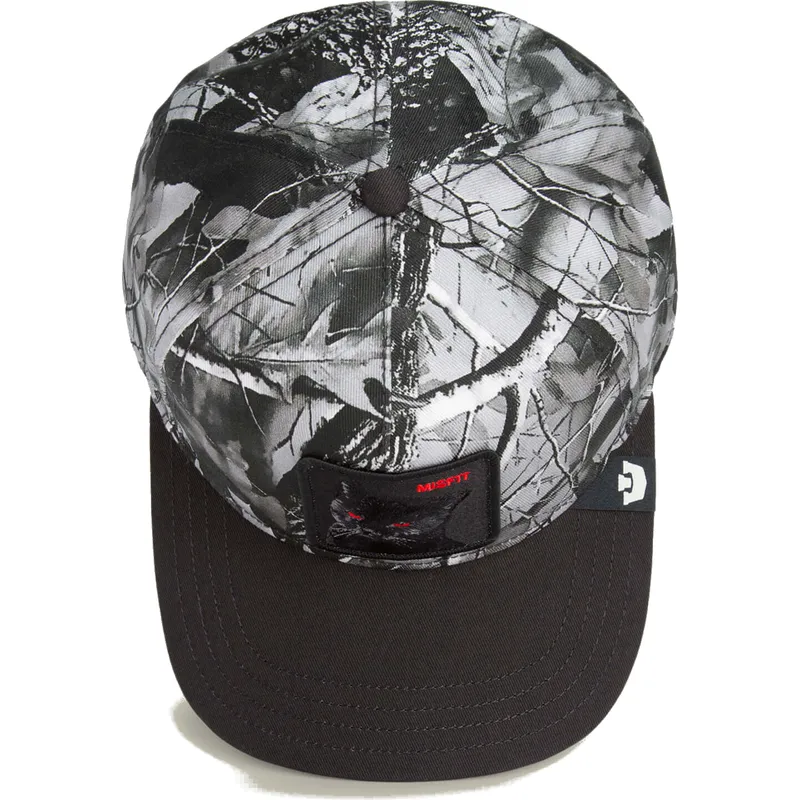 svart-bojd-keps-snapback-katt-misfit-camo-desaturated-camo-the-farm-fran-goorin-bros