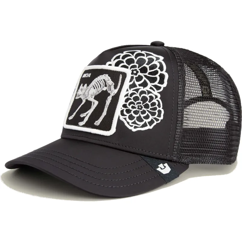 cappellino-trucker-nero-gatto-dia-de-michi-dia-de-los-muertos-the-farm-di-goorin-bros