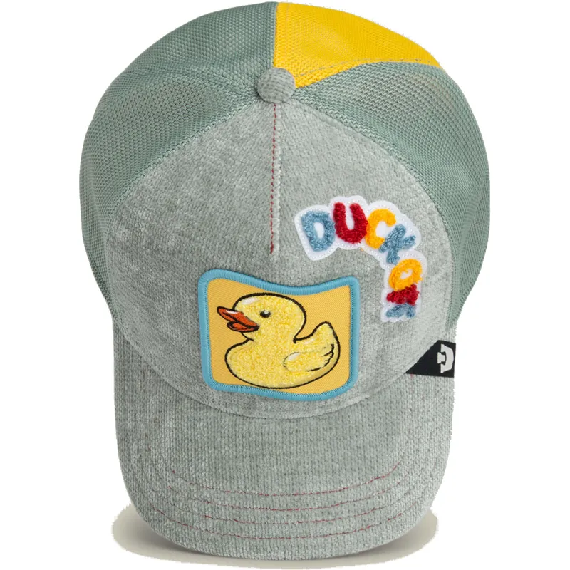 cappellino-trucker-grigio-e-giallo-anatra-duck-off-ducking-autocorrect-happy-thoughts-the-farm-di-goorin-bros