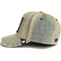 goorin-bros-the-farm-the-showdown-pit-boss-snapback-kappe-mit-gebogenem-schirm-in-blauem-denim-mit-schlangenmotiv