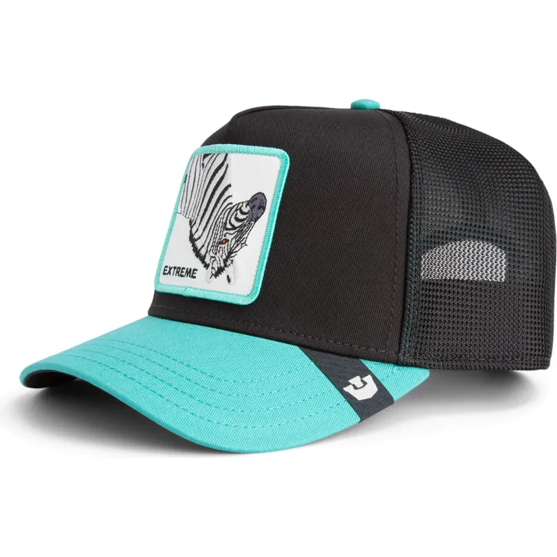 trucker-cap-schwarz-und-blau-zebra-extreme-arbez-flip-side-2-the-farm-von-goorin-bros