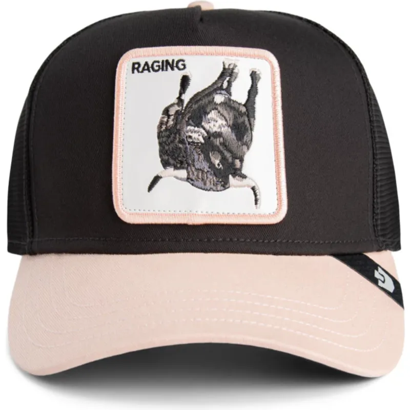 svart-och-beige-trucker-keps-tjur-raging-llub-flip-side-2-the-farm-fran-goorin-bros
