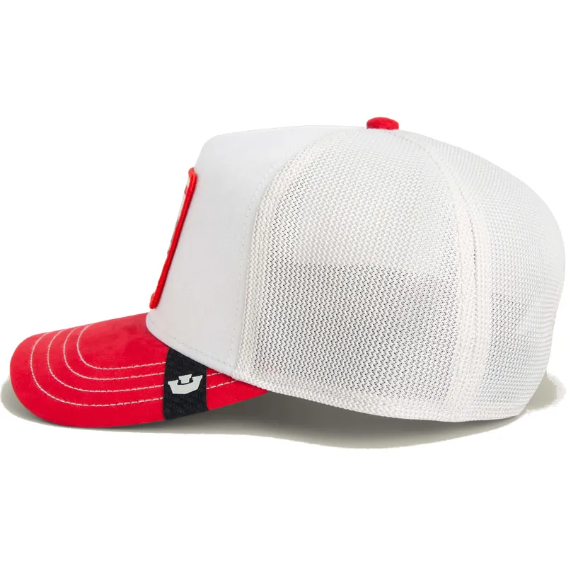 cappellino-trucker-bianco-e-rosso-serpente-vicious-suede-snake-suede-truckers-the-farm-di-goorin-bros