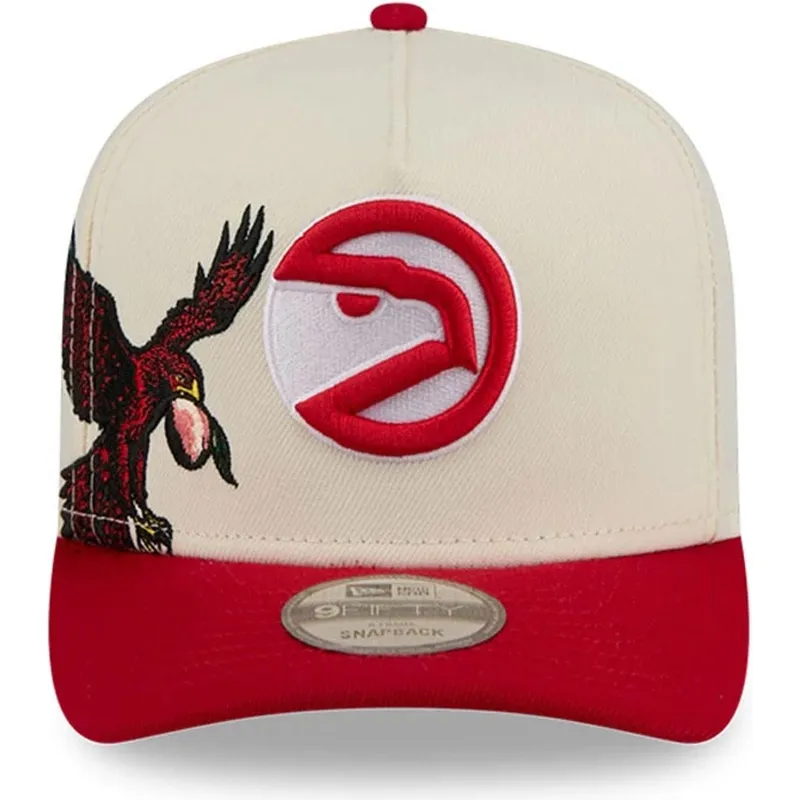 beige-och-rod-bojd-keps-snapback-9fifty-a-frame-precurved-hardwood-classics-atlanta-hawks-nba-fran-new-era