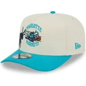 bezowo-niebieska-czapka-z-daszkiem-snapback-9fifty-a-frame-precurved-hardwood-classics-charlotte-hornets-nba-od-new-era