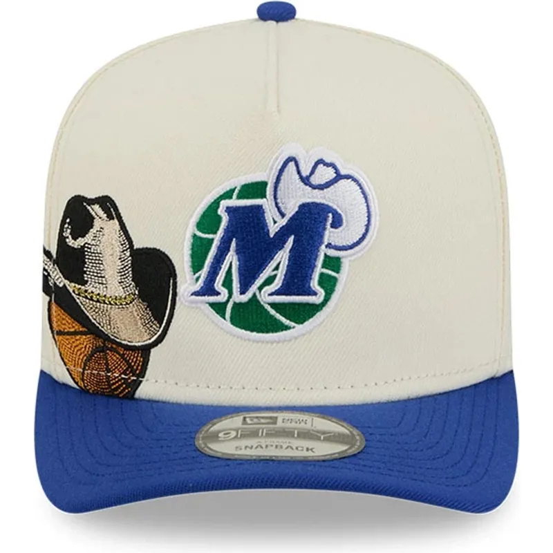 bezowo-niebieska-zakrzywiona-czapka-snapback-9fifty-a-frame-precurved-hardwood-classics-dallas-mavericks-nba-new-era