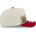 bezowo-czerwona-zakrzywiona-czapka-snapback-9fifty-a-frame-precurved-hardwood-classics-denver-nuggets-nba-new-era