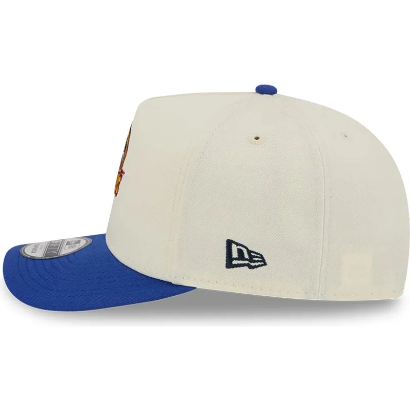 cappellino-beige-e-blu-snapback-9fifty-a-frame-precurved-hardwood-classics-dei-golden-state-warriors-nba-di-new-era