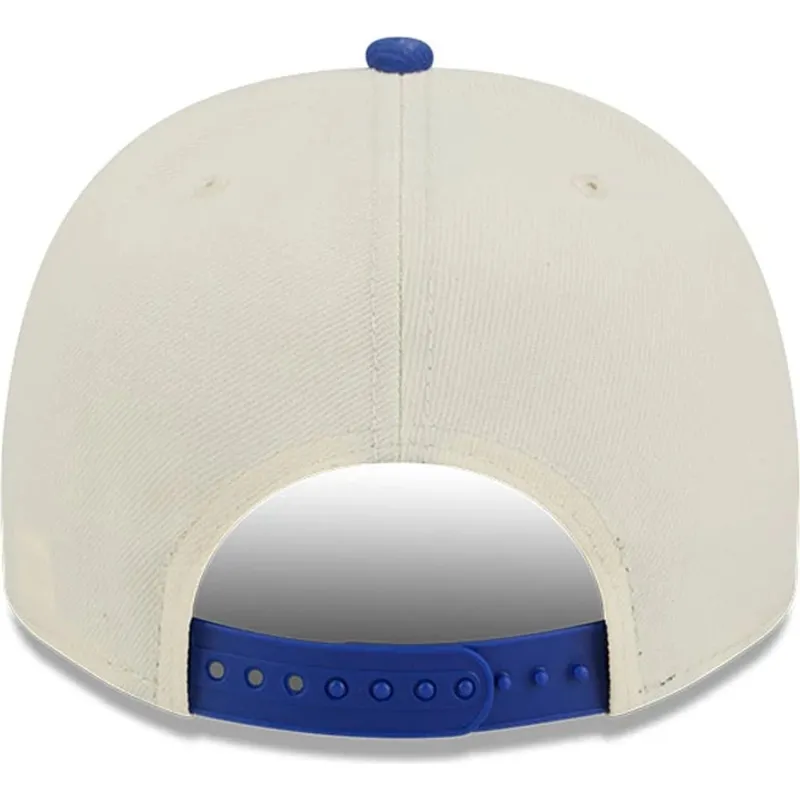 beige-och-bla-bojd-keps-snapback-9fifty-a-frame-precurved-hardwood-classics-fran-golden-state-warriors-nba-av-new-era