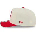 bezowo-czerwona-zakrzywiona-czapka-snapback-9fifty-a-frame-precurved-hardwood-classics-houston-rockets-nba-new-era
