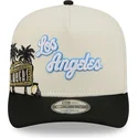 cappellino-beige-e-nero-snapback-9fifty-a-frame-precurved-hardwood-classics-dei-los-angeles-lakers-nba-di-new-era