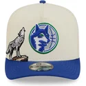 cappellino-visiera-curva-beige-e-blu-snapback-9fifty-a-frame-precurved-hardwood-classics-di-minnesota-timberwolves-nba-di-new-er
