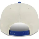 cappellino-curvo-beige-e-blu-snapback-9fifty-a-frame-precurved-hardwood-classics-dei-new-york-knicks-nba-di-new-era