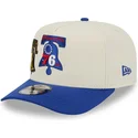 cappellino-curvo-beige-e-blu-snapback-9fifty-a-frame-precurved-hardwood-classics-dei-philadelphia-76ers-nba-di-new-era