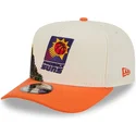 cappellino-beige-e-arancione-snapback-9fifty-a-frame-precurved-hardwood-classics-dei-phoenix-suns-nba-di-new-era