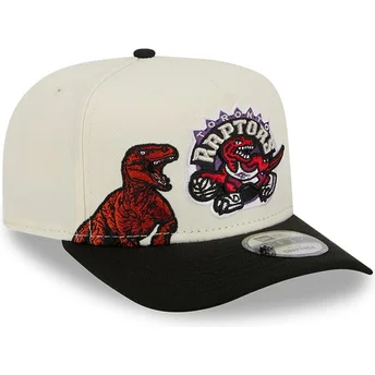 Beige och svart snapback-keps 9FIFTY A Frame Precurved Hardwood Classics Toronto Raptors NBA från New Era