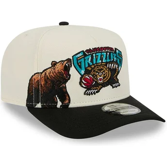 Beżowo-czarna czapka z zakrzywionym daszkiem snapback 9FIFTY A Frame Precurved Hardwood Classics Vancouver Grizzlies NBA marki N