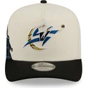 new-era-curved-brim-9fifty-a-frame-precurved-hardwood-classics-washington-wizards-nba-beige-and-black-snapback-cap
