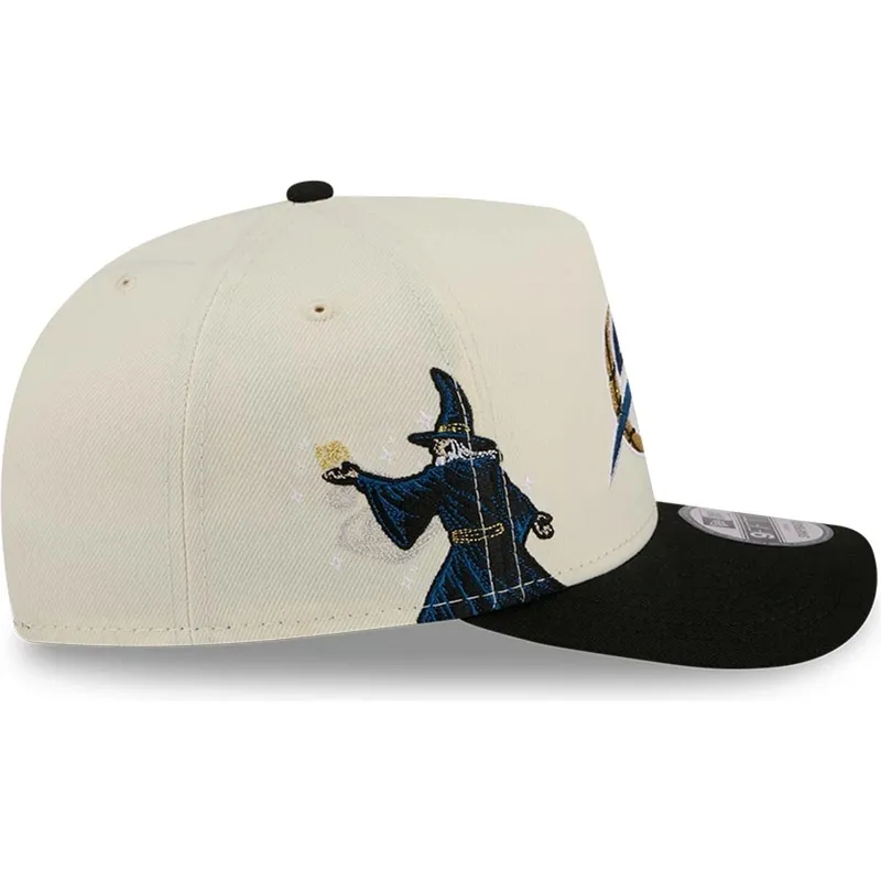 beige-och-svart-bojd-snapback-keps-9fifty-a-frame-precurved-hardwood-classics-fran-washington-wizards-nba-fran-new-era