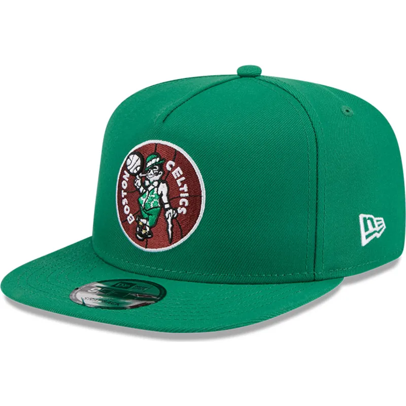cappello-snapback-verde-piatto-9fifty-a-frame-hardwood-classics-dei-boston-celtics-nba-di-new-era