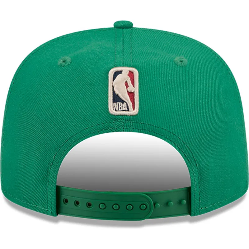 cappello-piatto-verde-snapback-9fifty-a-frame-hardwood-classics-di-boston-celtics-nba-di-new-era