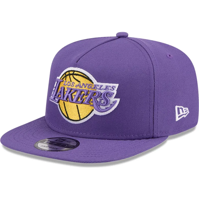 violette-flache-snapback-kappe-9fifty-a-frame-hardwood-classics-der-los-angeles-lakers-nba-von-new-era