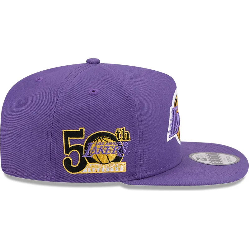 cappello-piatto-viola-snapback-9fifty-a-frame-hardwood-classics-dei-los-angeles-lakers-nba-di-new-era