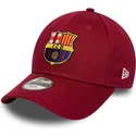 cappellino-curvo-rosso-regolabile-per-bambino-del-fc-barcelona-laliga-9forty-core-di-new-era