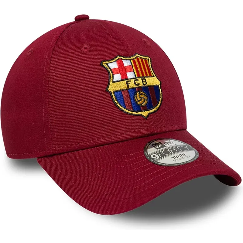 rote-verstellbare-kinderkappe-fc-barcelona-laliga-9forty-core-von-new-era