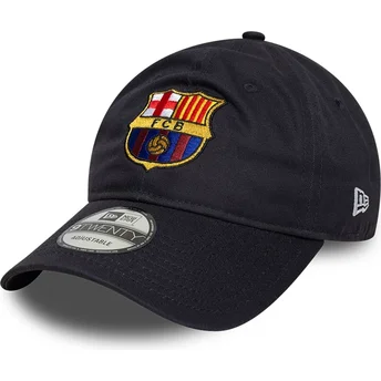 Cappellino curvo blu navy regolabile del FC Barcelona LALIGA 9TWENTY Core di New Era