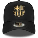 cappellino-trucker-nero-del-fc-barcelona-laliga-a-frame-gold-di-new-era