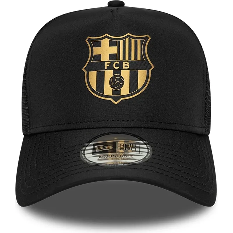 cappellino-trucker-nero-del-fc-barcelona-laliga-a-frame-gold-di-new-era