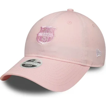 Cappellino rosa regolabile da donna con logo rosa del FC Barcelona LALIGA 9TWENTY di New Era