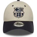 gorra-curva-beige-y-azul-marino-ajustable-de-fc-barcelona-laliga-9forty-contrast-de-new-era
