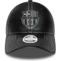svart-bojd-justerbar-keps-for-dam-fran-fc-barcelona-laliga-9twenty-pu-leather-av-new-era