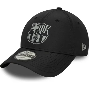 Μαύρο καμπυλωτό ρυθμιζόμενο καπέλο FC Barcelona LALIGA 9FORTY Reflective της New Era