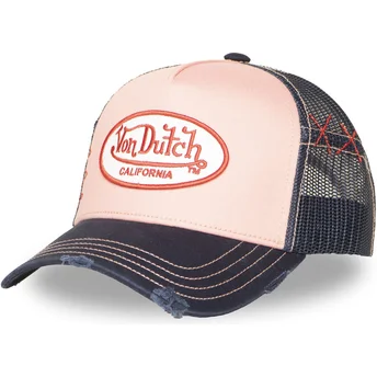 Casquette trucker rose et bleue marine USED 10 Von Dutch