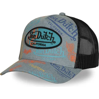 Mützen gebogen grau snapback CAFE09 von Von Dutch
