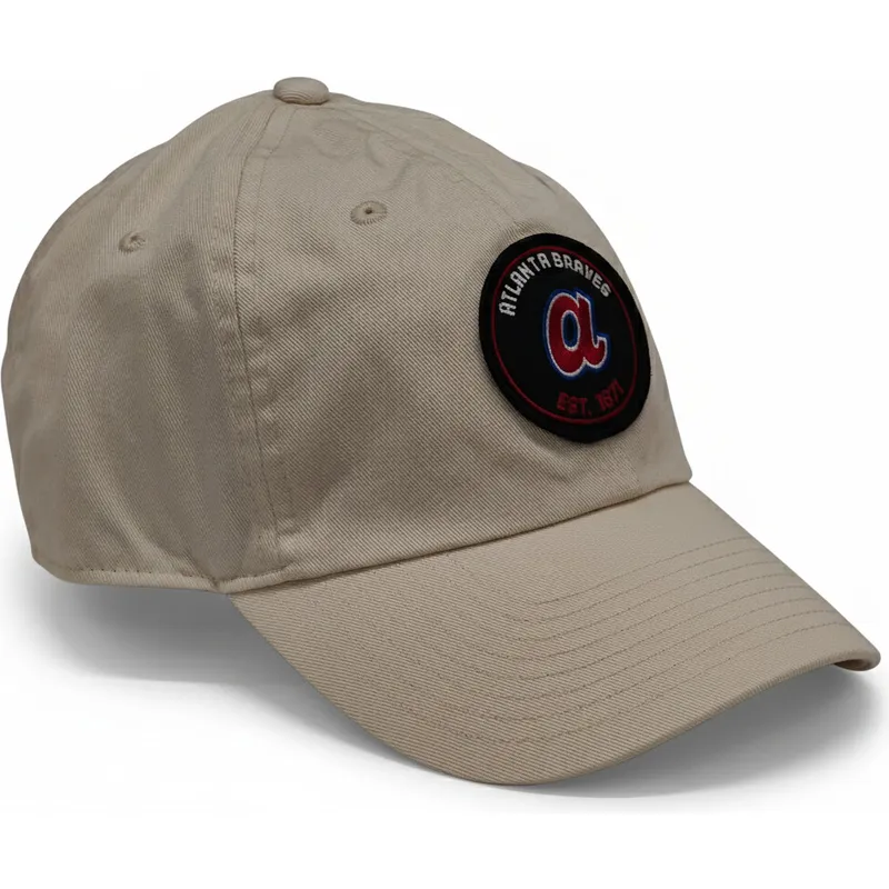 cappellino-curvo-beige-regolabile-club-unstructured-organic-cotton-di-atlanta-braves-mlb-di-nike