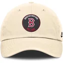 casquette-courbee-beige-ajustable-club-unstructured-organic-cotton-boston-red-sox-mlb-nike