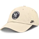 cappellino-curvo-beige-regolabile-club-unstructured-organic-cotton-dei-new-york-yankees-mlb-di-nike