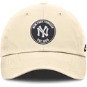 beige-verstellbare-curved-cap-club-unstructured-organic-cotton-der-new-york-yankees-mlb-von-nike