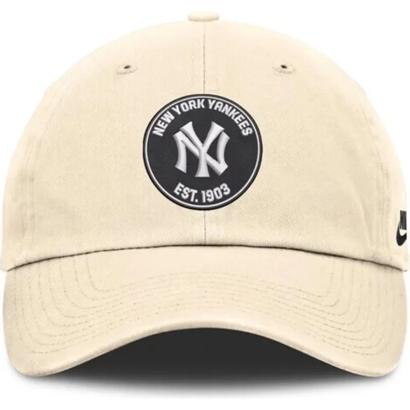 cappellino-curvo-beige-regolabile-club-unstructured-organic-cotton-dei-new-york-yankees-mlb-di-nike