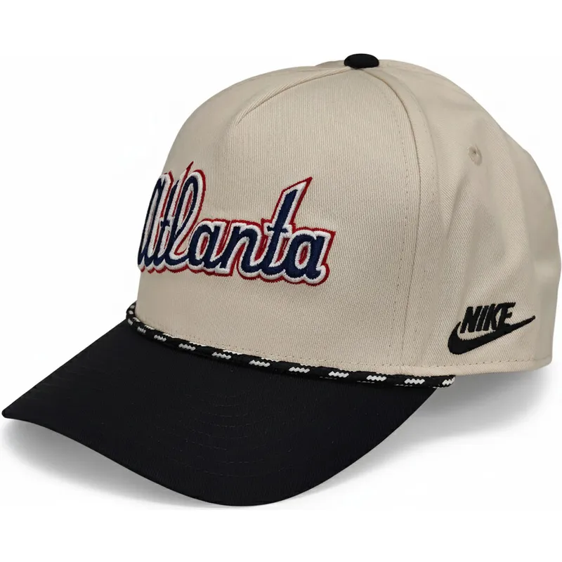 czapka-z-daszkiem-bezowo-czarna-snapback-rise-structured-atlanta-braves-mlb-nike