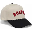 gorra-curva-beige-y-negra-snapback-rise-structured-de-boston-red-sox-mlb-de-nike