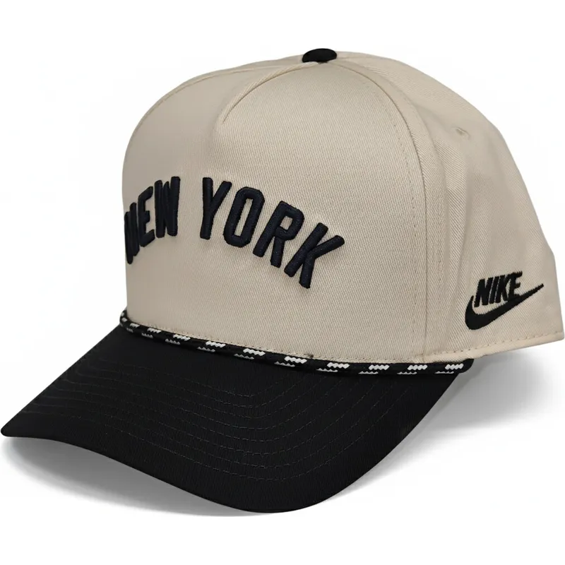 beige-och-svart-bojd-keps-snapback-rise-structured-new-york-yankees-mlb-fran-nike