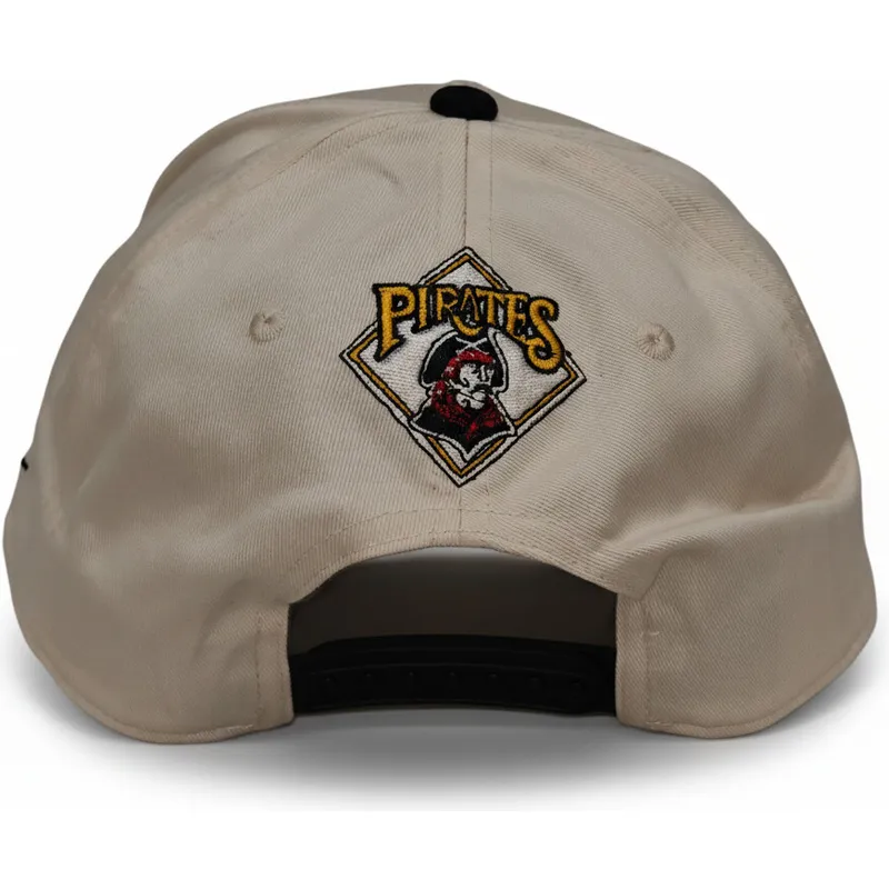 cappellino-curvo-beige-e-nero-snapback-rise-structured-di-pittsburgh-pirates-mlb-di-nike
