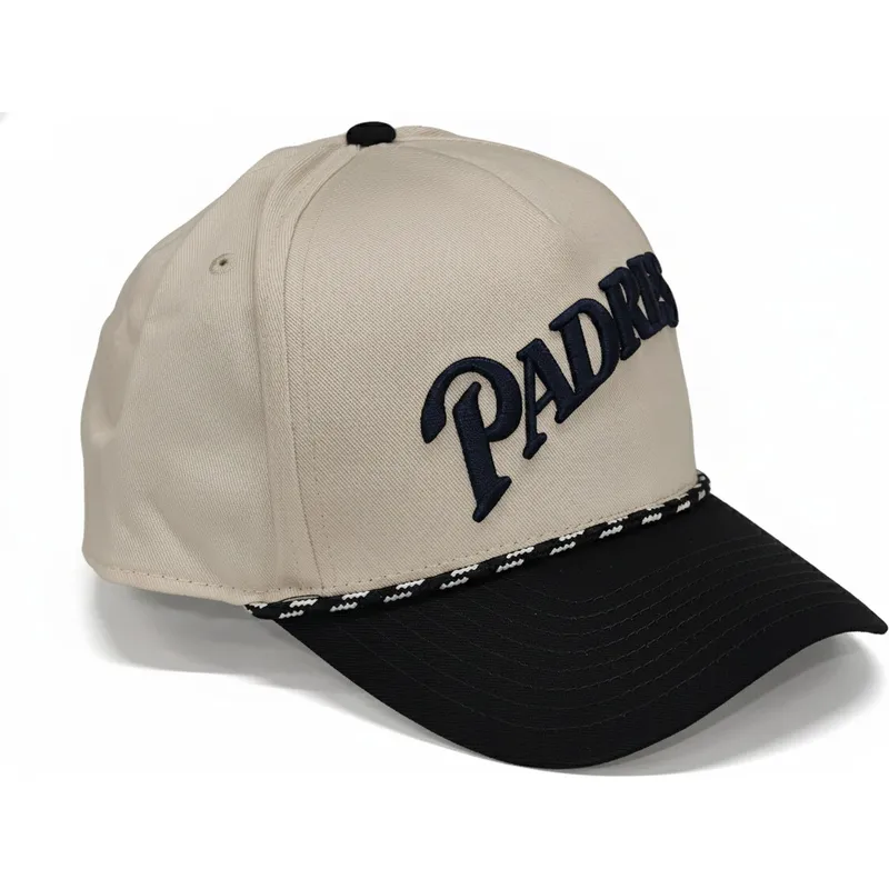 cappellino-curvo-beige-e-nero-snapback-rise-structured-dei-san-diego-padres-mlb-di-nike